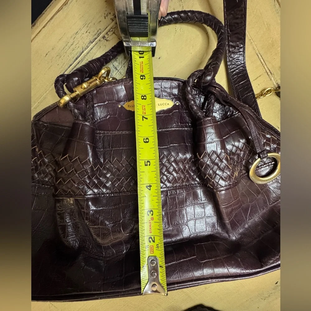 Elliot Lucca Elegant Brown Leather Handbag - Picture 13 of 13